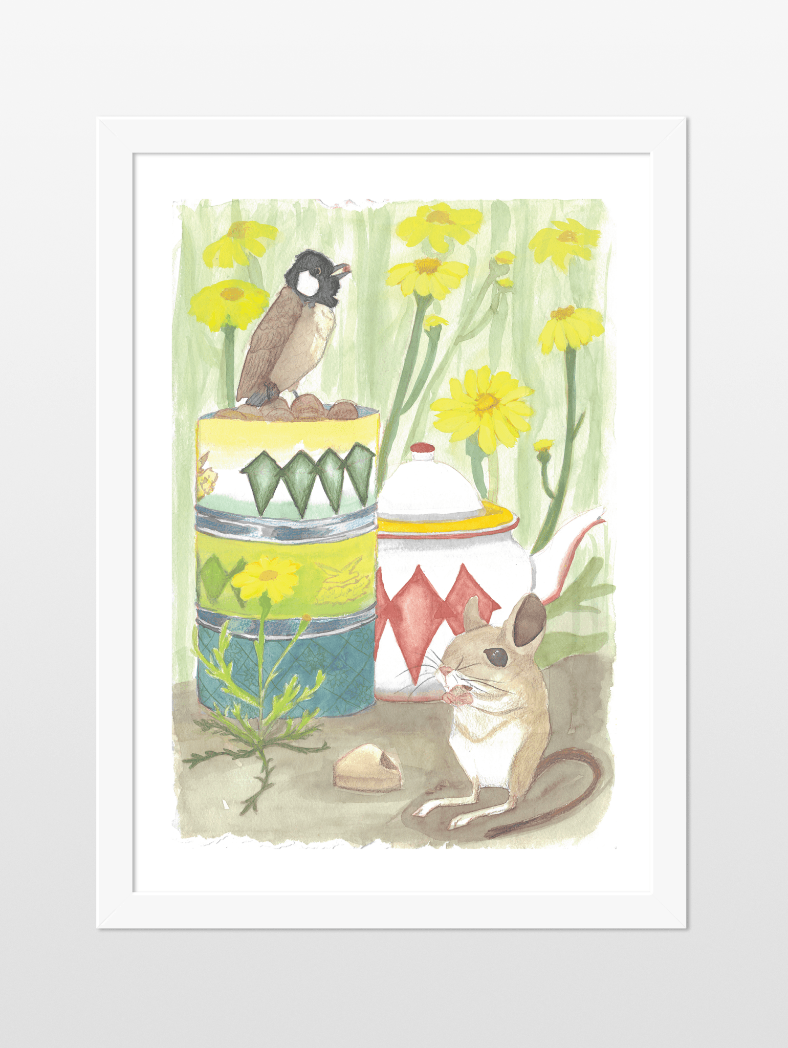 Bulbul and Jerboa in the Field of Nuwair - souqbawa