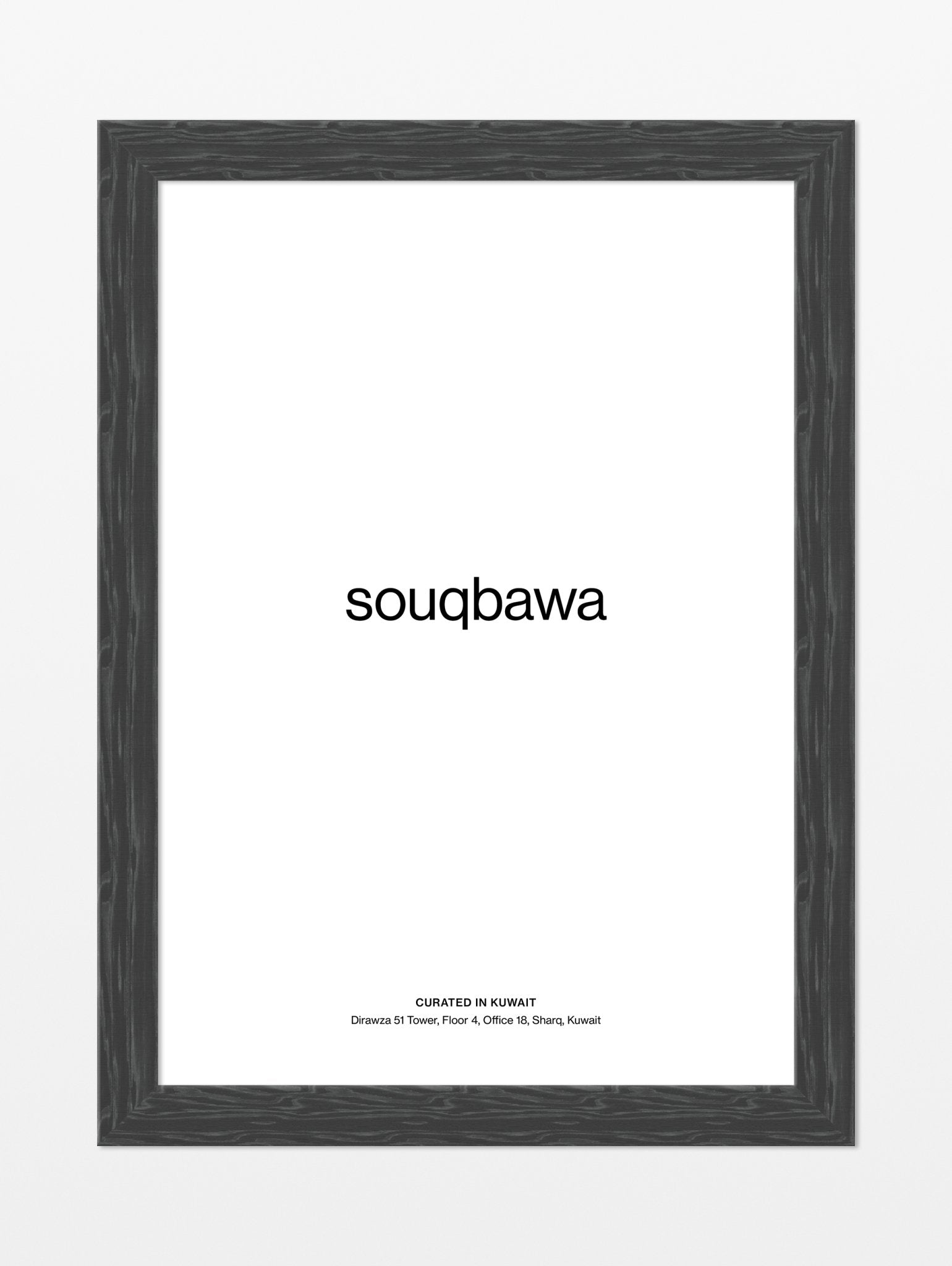 Black Painted Wood Frame - souqbawa