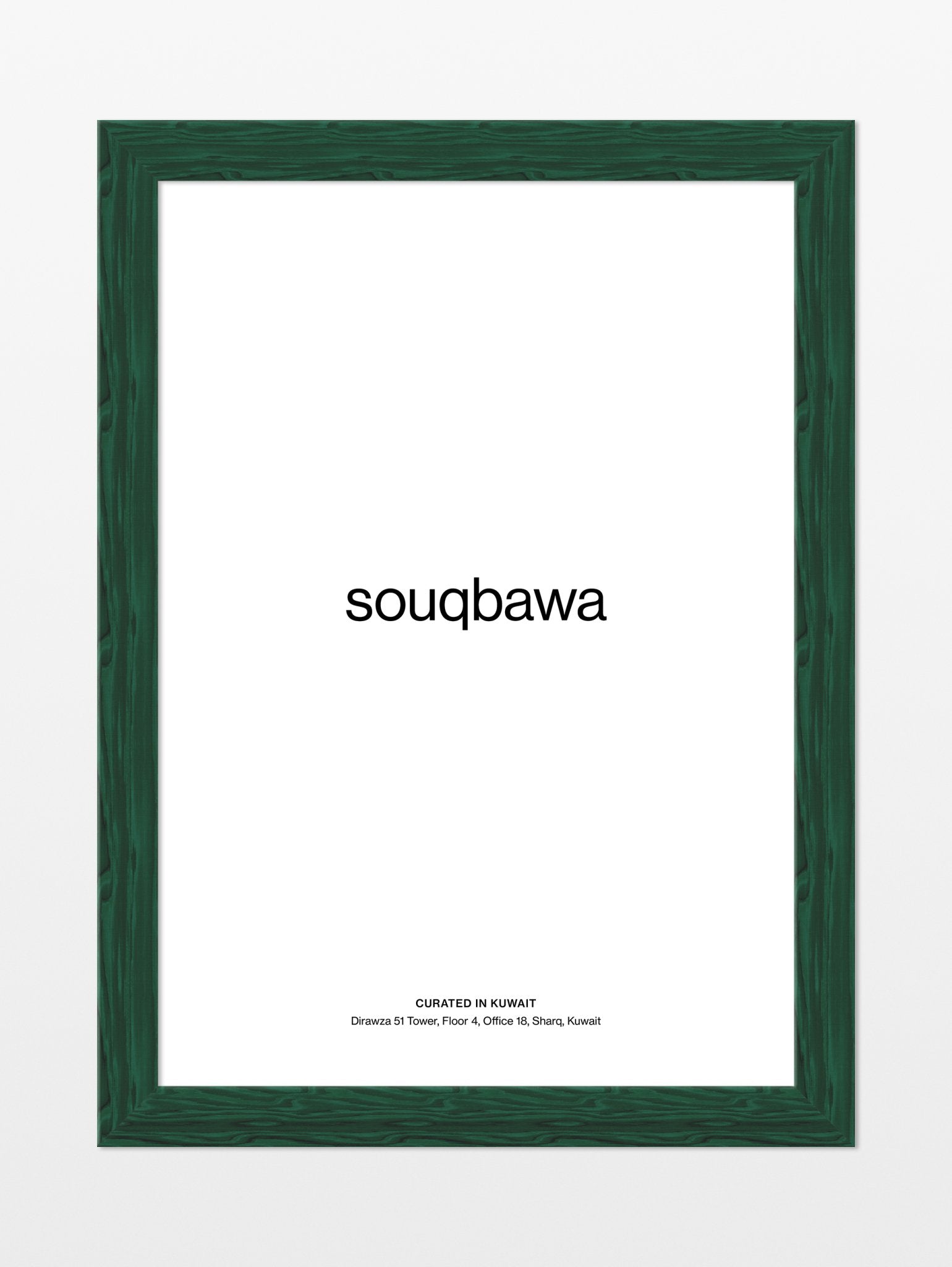 Green Painted Wood Frame - souqbawa