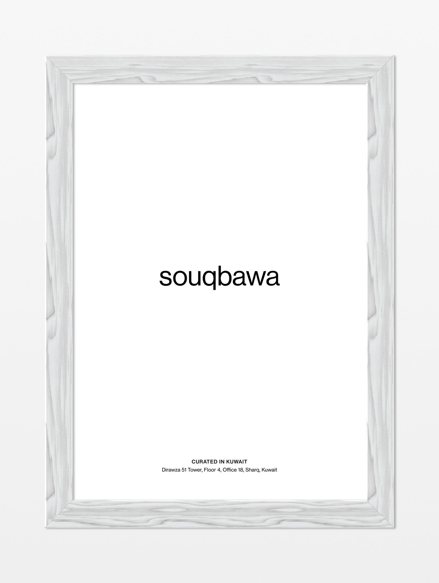 White Painted Wood Frame - souqbawa